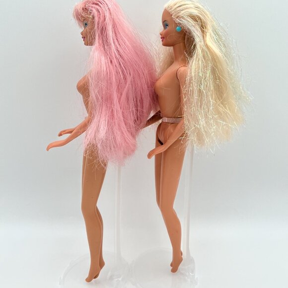 Vintage Mermaid Barbie Doll 1990's Fountain & Rainbow hair #1434 #10393 lot of 2 - Picture 7 of 16